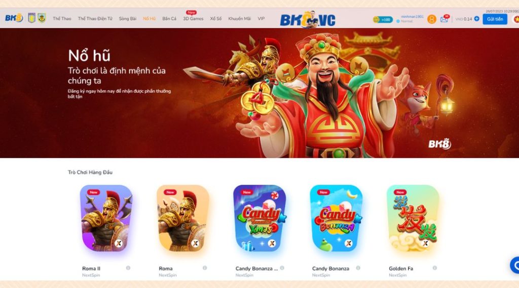 Nổ hũ BK8- chơi ngay liền tay