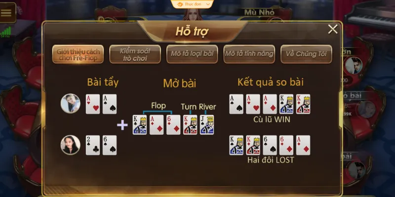 Cách chơi của trò chơi Poker tại cổng QH88