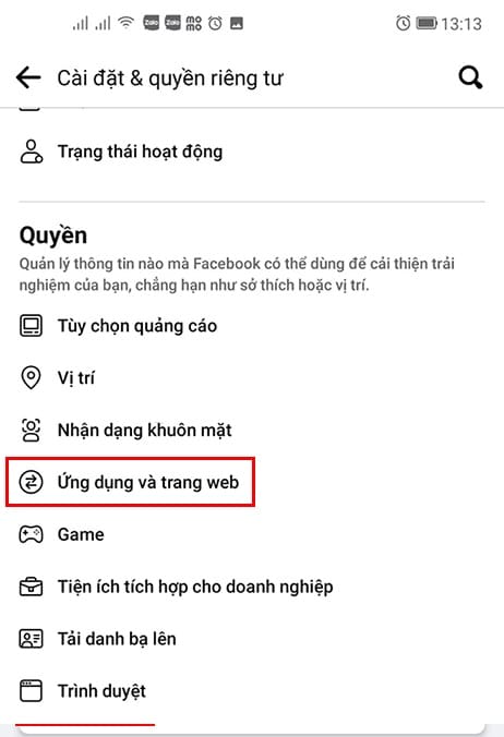 Click ung dung va trang web
