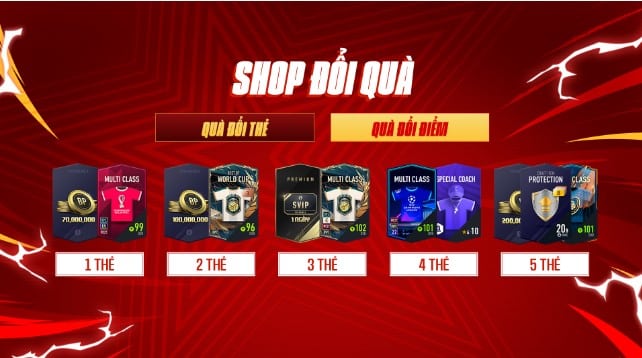 Đổi thẻ tại shop đổi quà