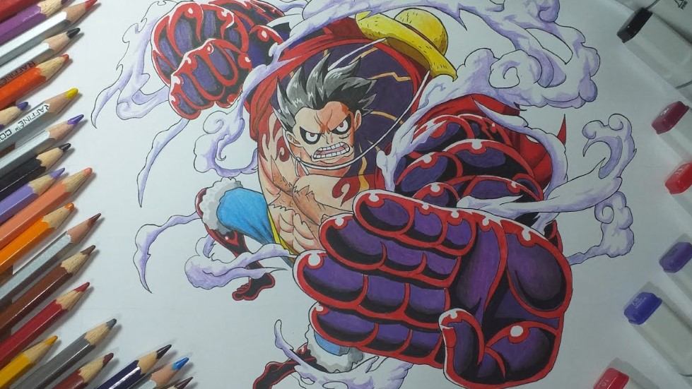 Hinh Luffy Gear 4 Co Mau