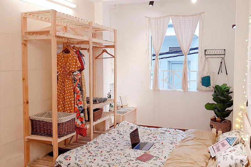 Decor lại phòng trọ với màu sắc tươi sáng